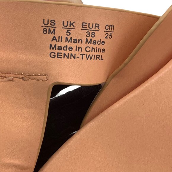 Naturalizer Women Tan Peach Thong Sandals Velcro Strap GENN-TWIRL Size 8 - Picture 4 of 5